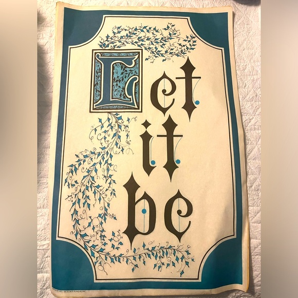 LET IT BE 1971 Hickory plaque vintage poster art